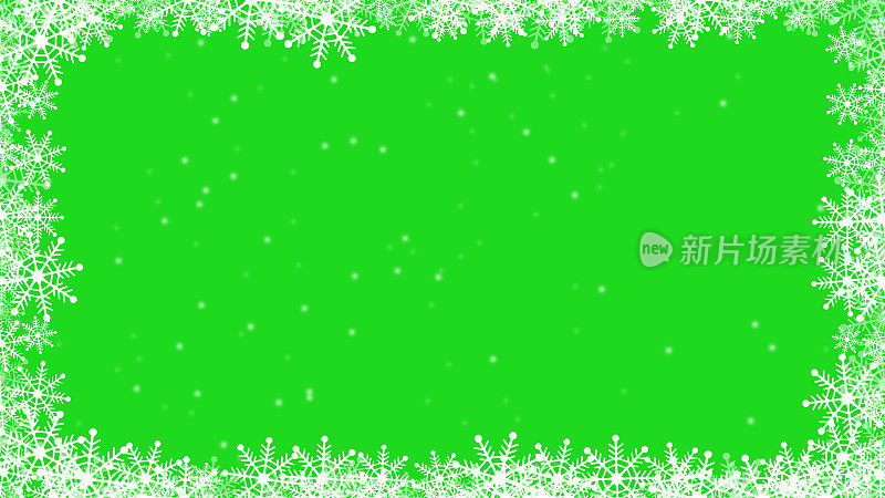 圣诞背景与雪水晶框架背景