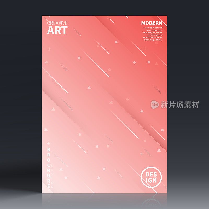 宣传册模板排版，红色封面设计，商业年报，宣传单，杂志