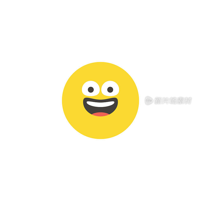 Emoticon大脸平面设计风格