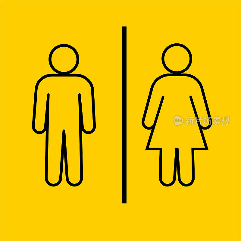 男厕所和女厕所图标