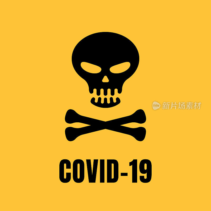 Covid-19人类颅骨标志设计