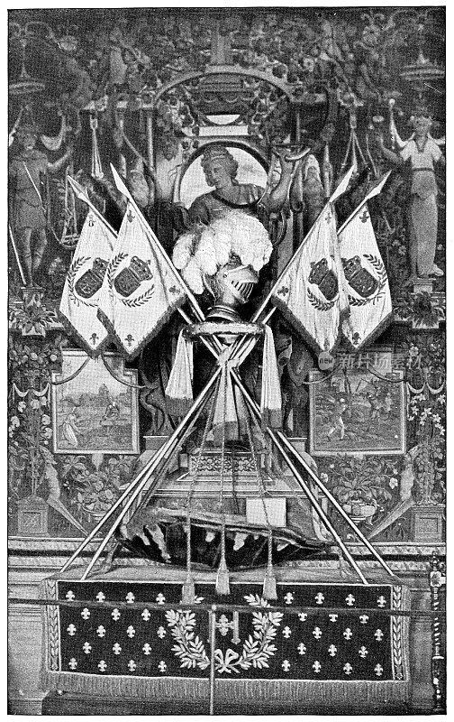 法国亨利四世的巨型龟壳摇篮，位于法国波城Ch?teau de Pau, 19世纪