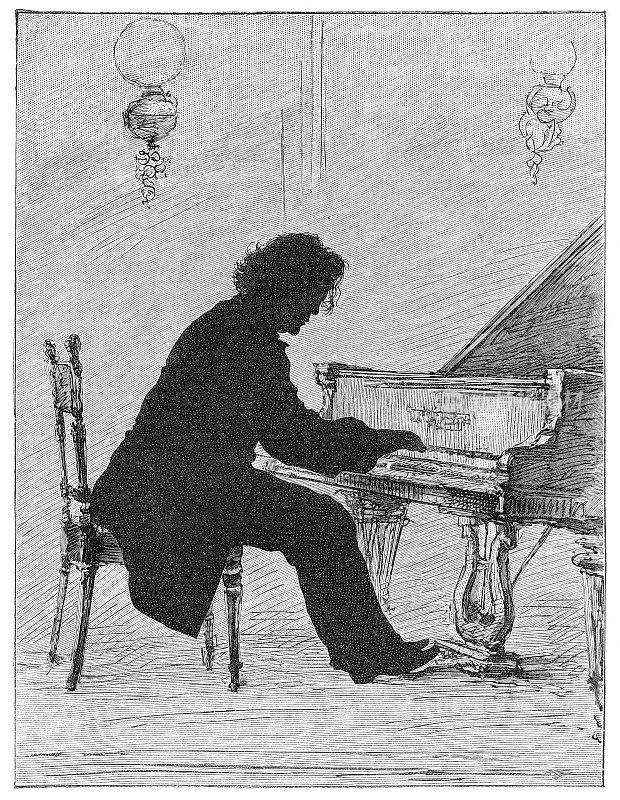 安东・鲁宾斯坦钢琴家和作曲家，1892年