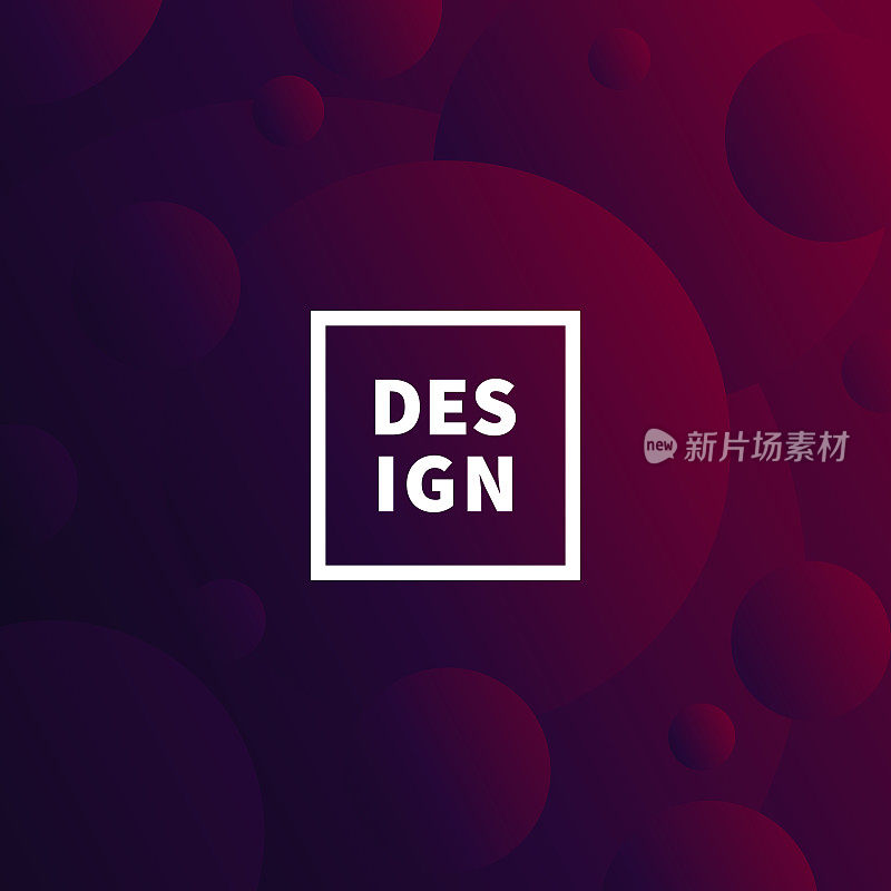 抽象几何背景与紫色梯度圆