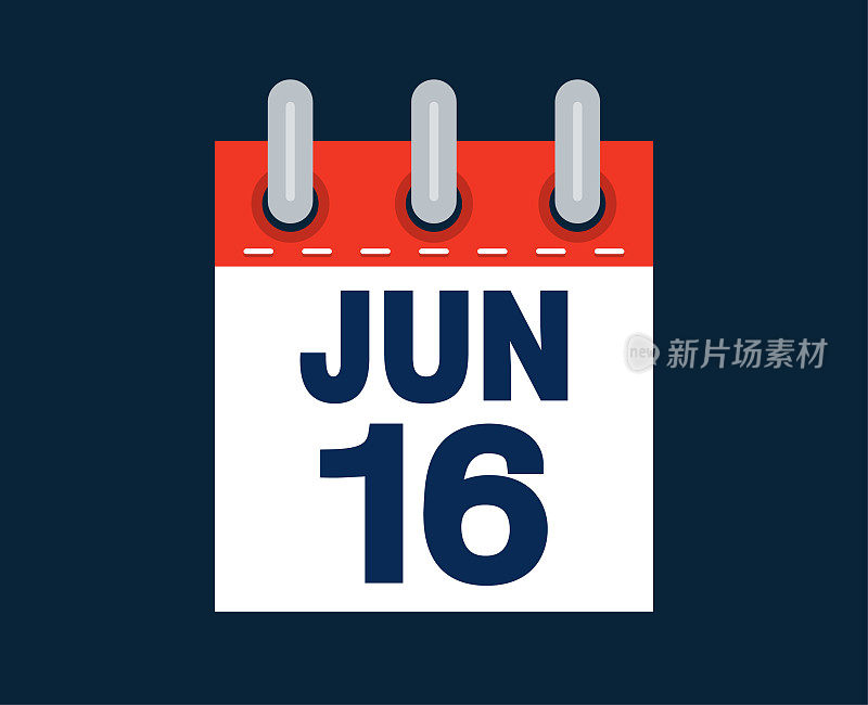 这个月的日历日期是6月16日