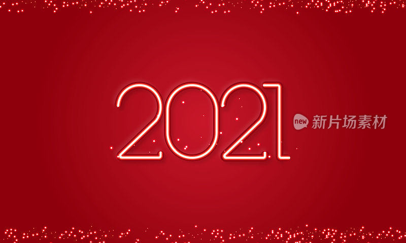 新年快乐2021烟花金色背景股票插图