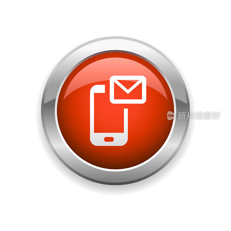 手机和邮件光泽图标