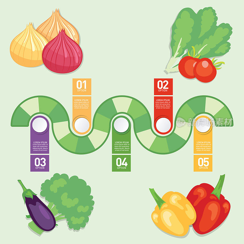 蔬菜烹饪信息图表