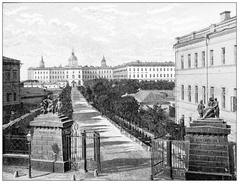 莫斯科的老式旅行照片:育婴堂医院