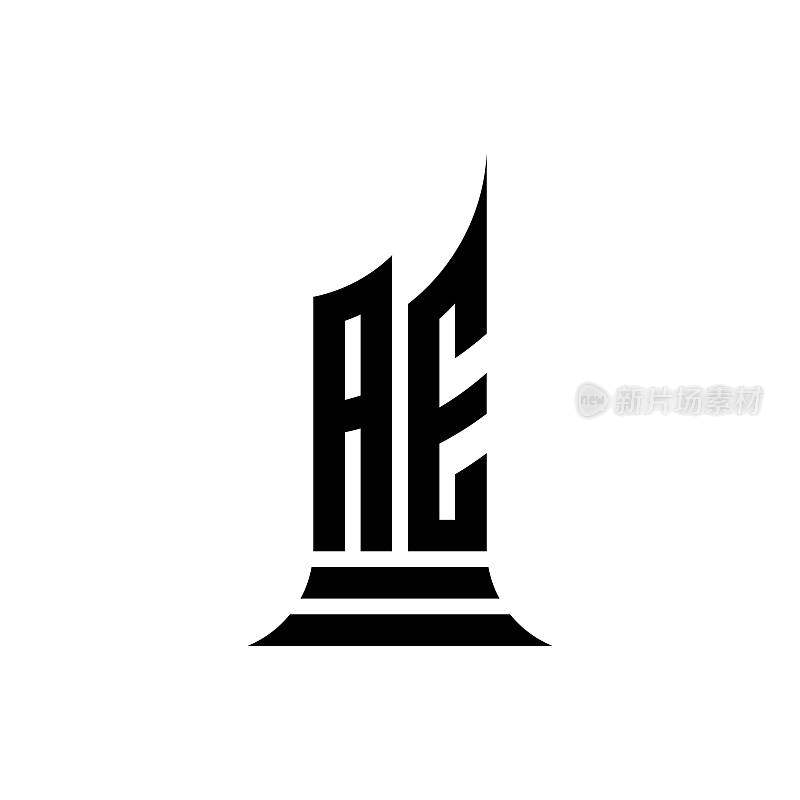 AE标志字母建筑形状风格