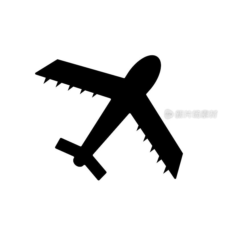 飞机的象征。客机图标。航空。向量。