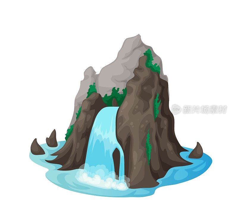江水瀑布，卡通山瀑布