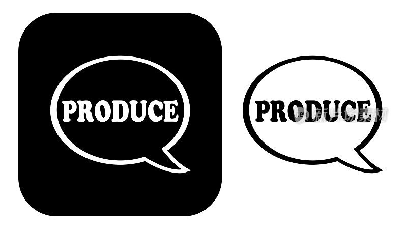 黑色和白色产生气泡图标