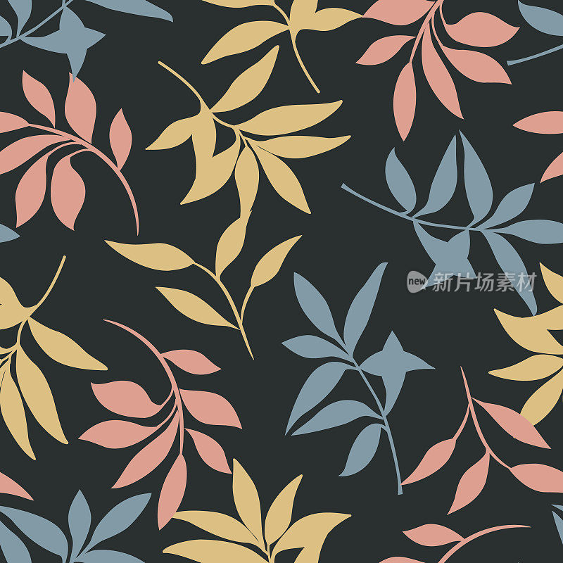 叶片无缝图案。
