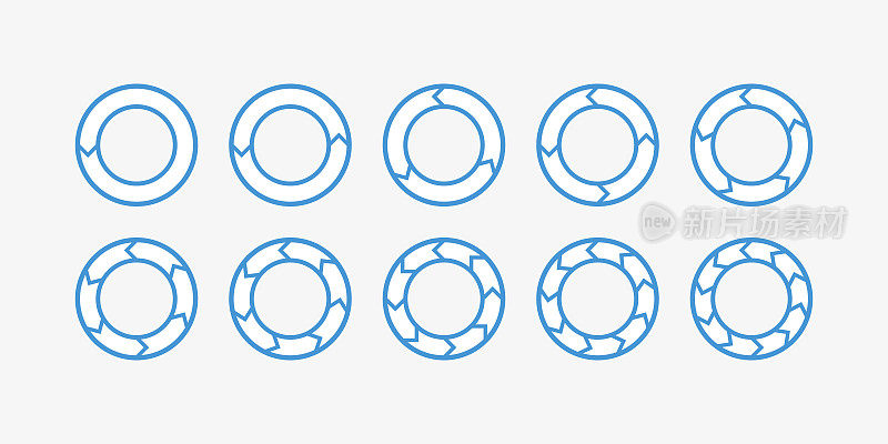 箭头圆的向量集合