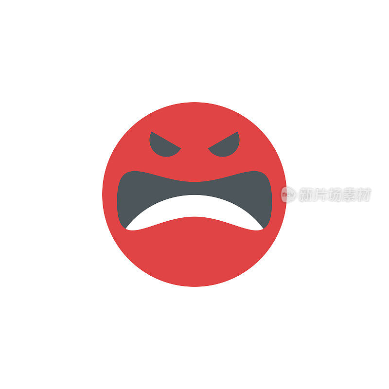 可爱的表情，愤怒的脸图标