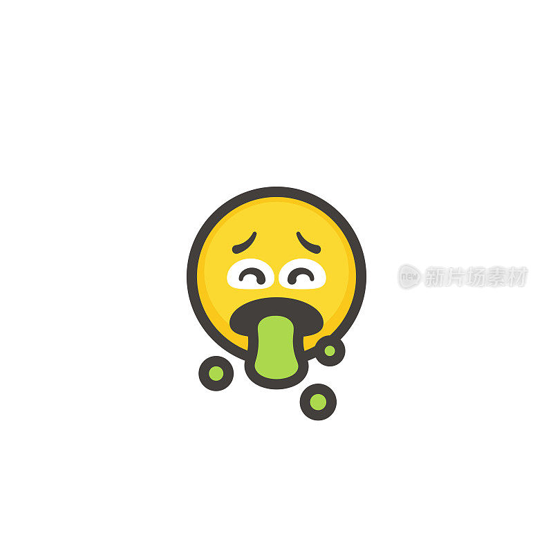 Emoticon平面设计轮廓线