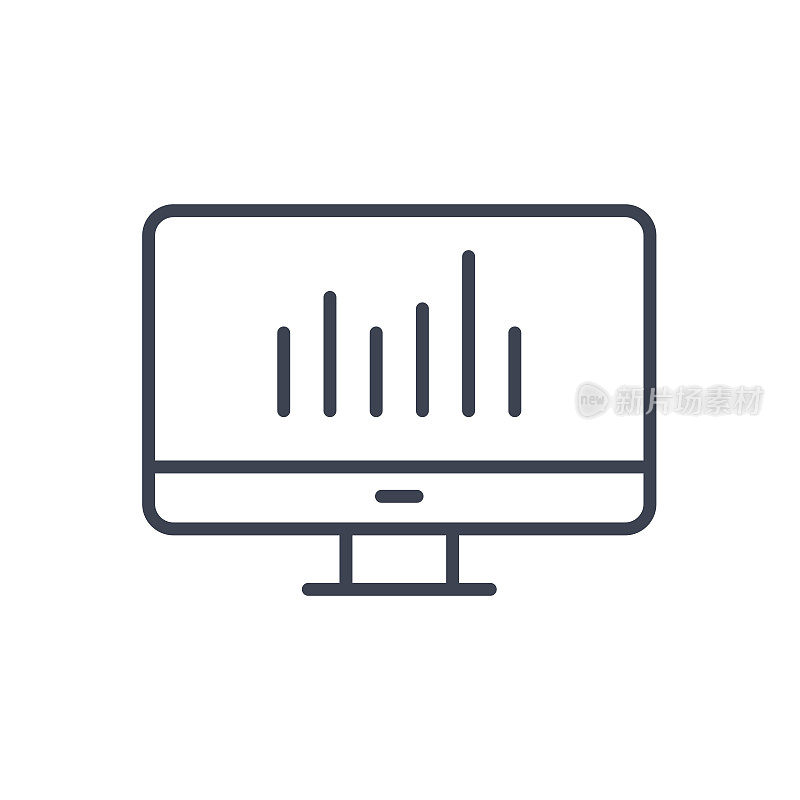 数据监控分析矢量图标