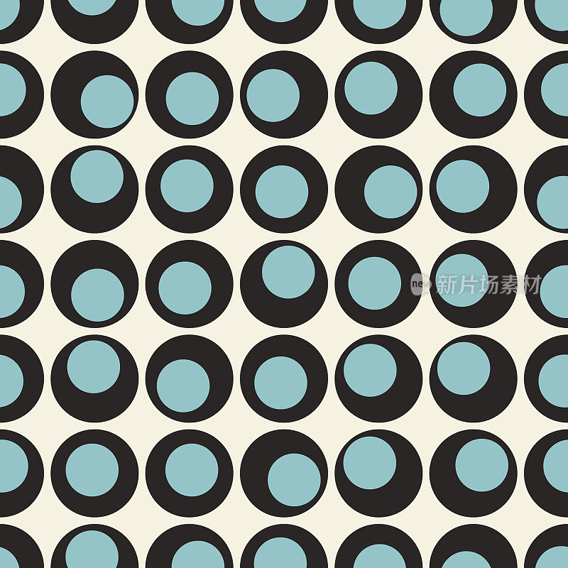 无缝图案彩色圆形几何形状