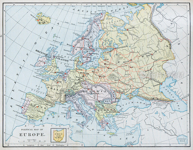 古董地图:欧洲