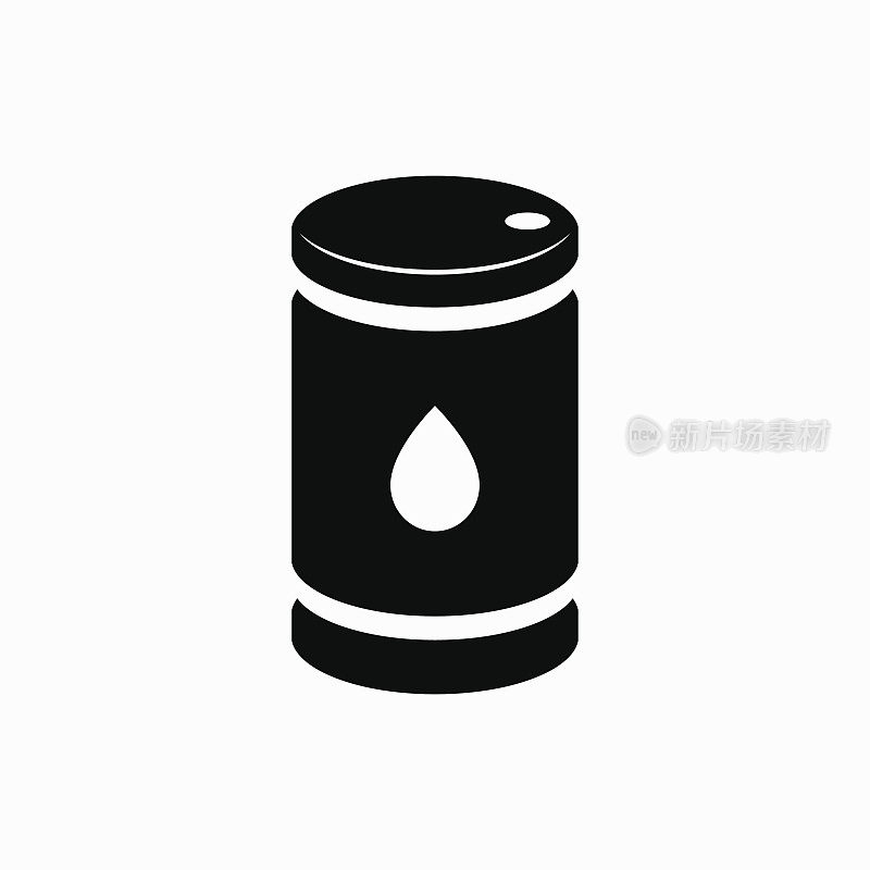 油桶图标矢量插图。