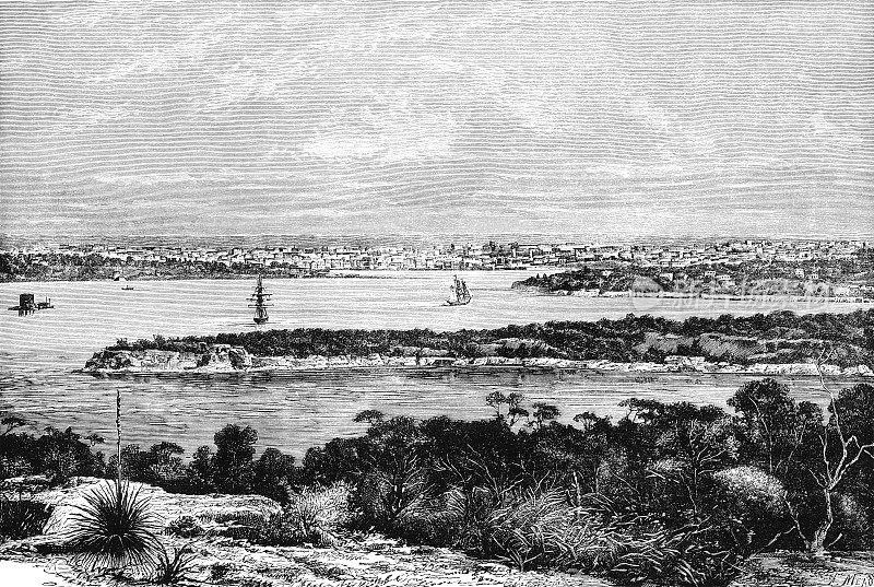悉尼海港，澳大利亚，在19世纪末