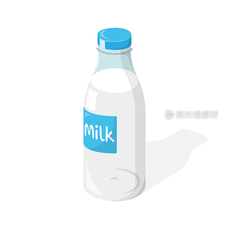 奶瓶图标平面设计。