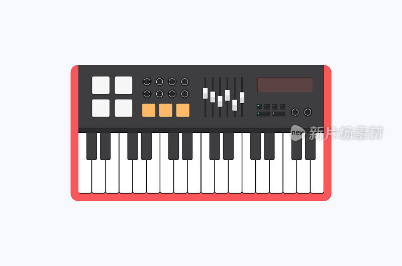 音乐键盘合成器钢琴图标