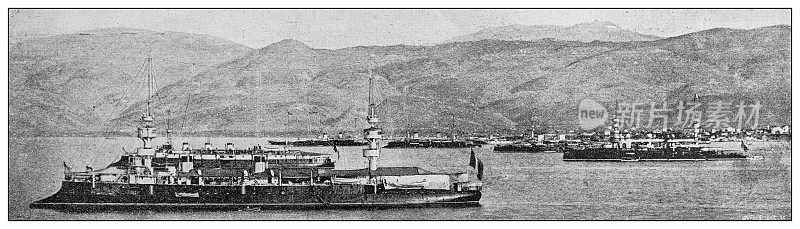 古董照片:贝鲁特的法国舰队