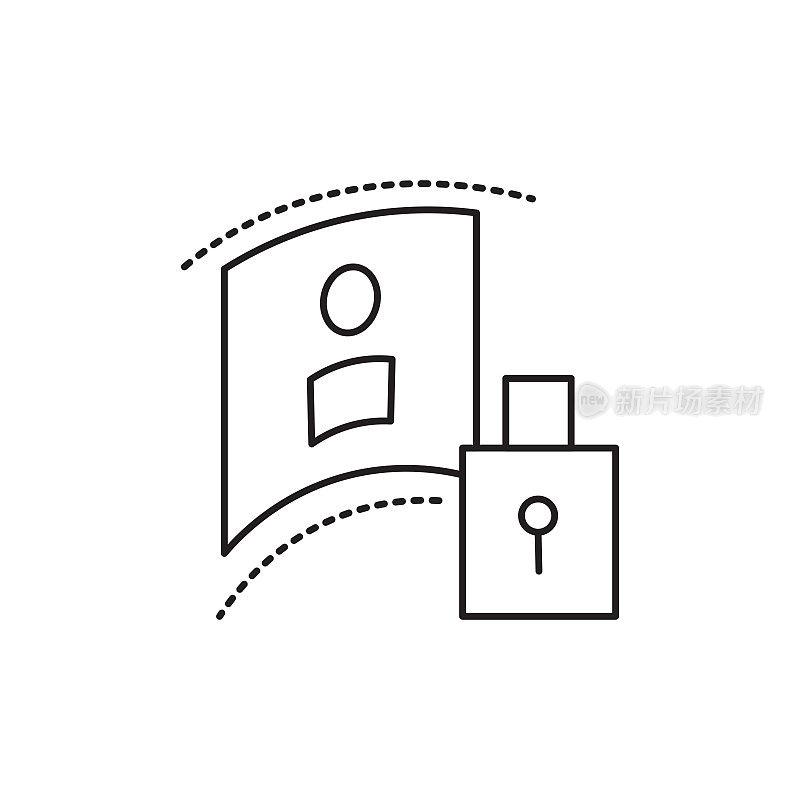 在线安全线图标可编辑笔划