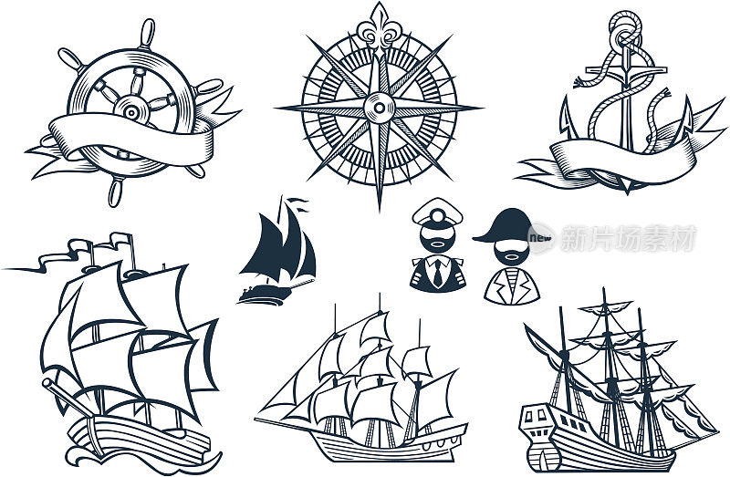 帆船标志Iconset