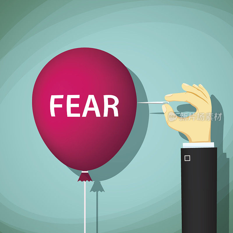 人用“恐惧”这个词吹爆了气球。