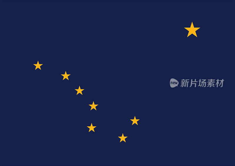 阿拉斯加国家国旗。