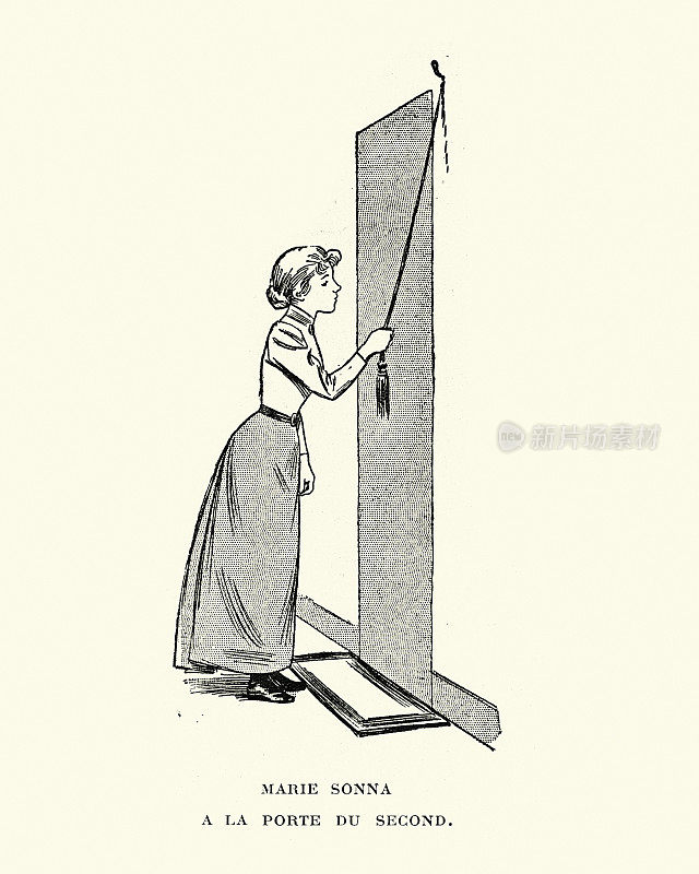 按门铃的少女，维多利亚时代，十九世纪