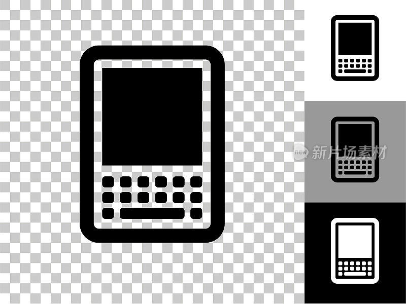 平板电脑图标在棋盘透明背景