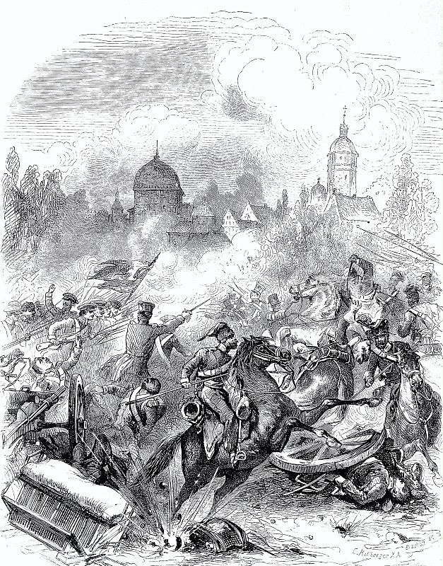 莱比锡万国之战的最后几天，在格里迈尔托战役