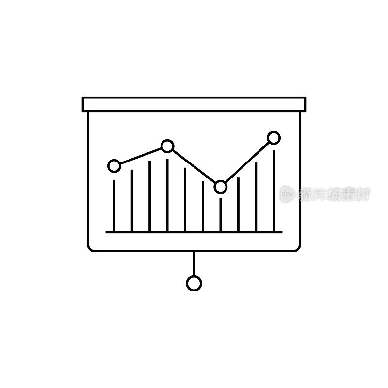市场分析线图标