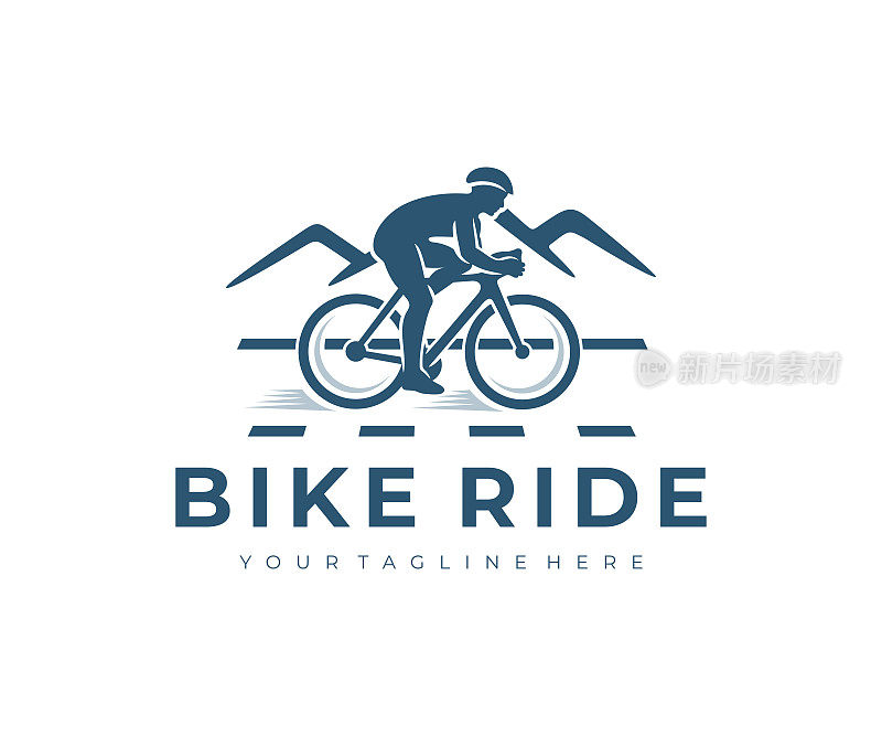 骑自行车，骑自行车，骑自行车的人和山，设计。自行车，自行车，自行车，自行车或自行车，矢量设计和插图