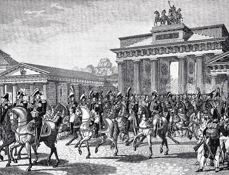 1806年拿破仑进入柏林勃兰登堡门