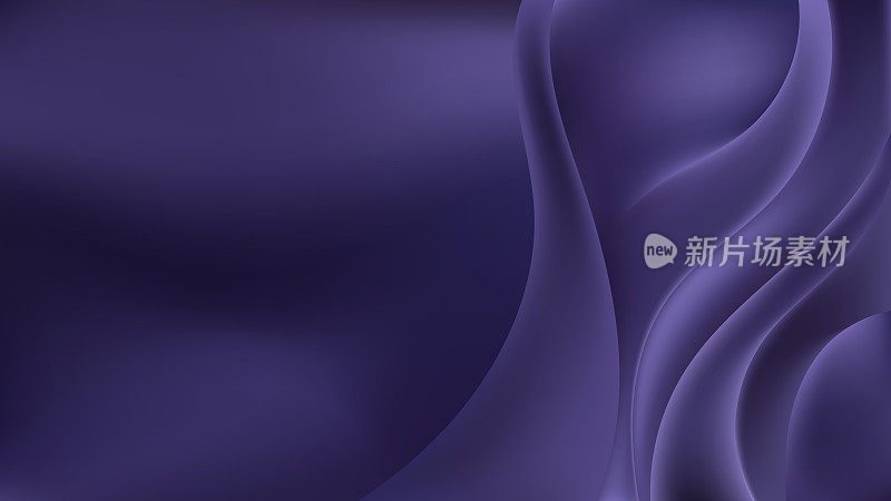 抽象豪华紫色面料缎折背景和纹理或紫色液体波面