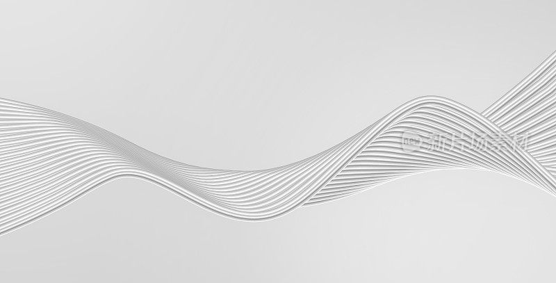 3D阴影灰白色波浪线技术纹理线纹理背景