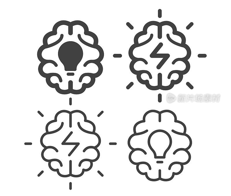 大脑和想法-插图图标