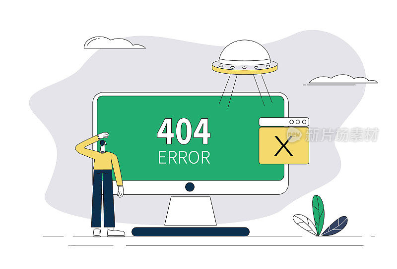 电脑网页出现404错误。