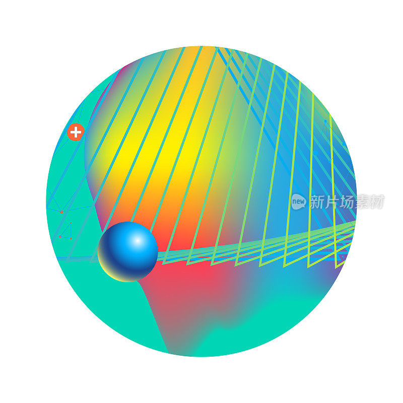 现代抽象背景圆设计