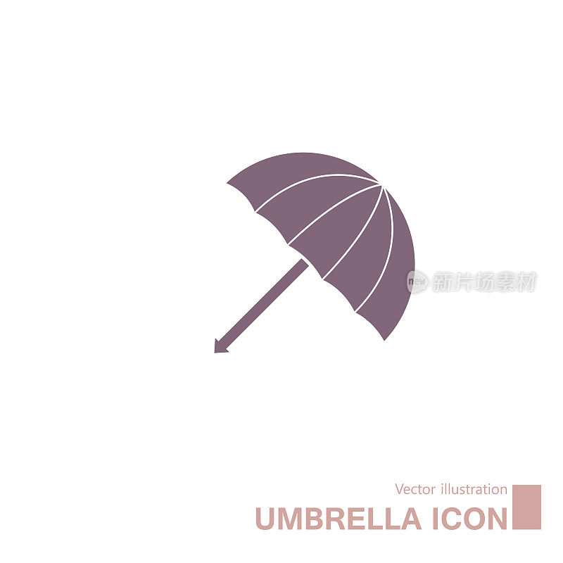 矢量绘制伞图标。