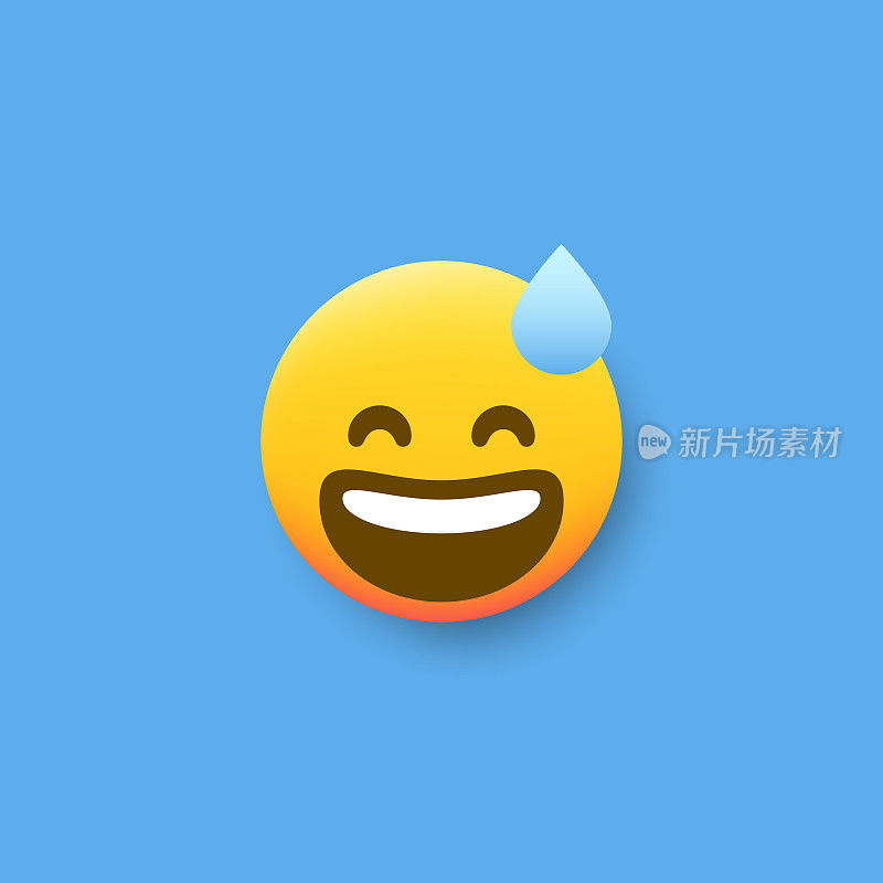 Emoticon平面设计投阴影效果