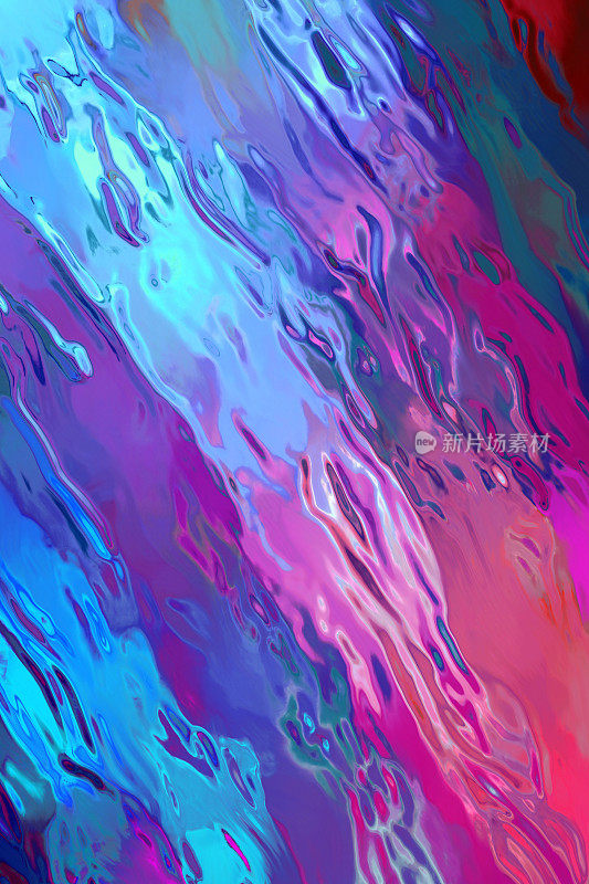 色彩斑斓的水面，抽象的艺术背景