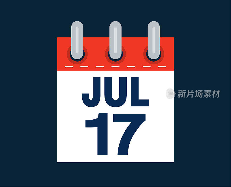 这个月的日历日期是7月17日