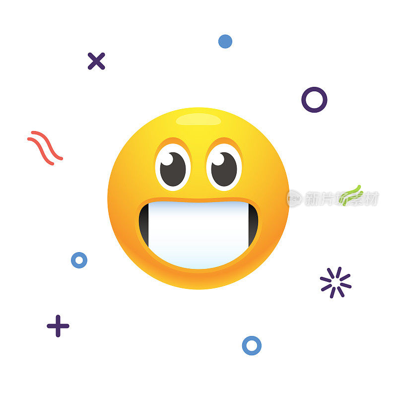 带着大牙齿微笑的表情