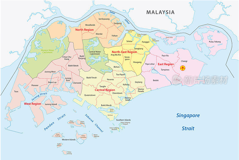 新加坡的行政区划